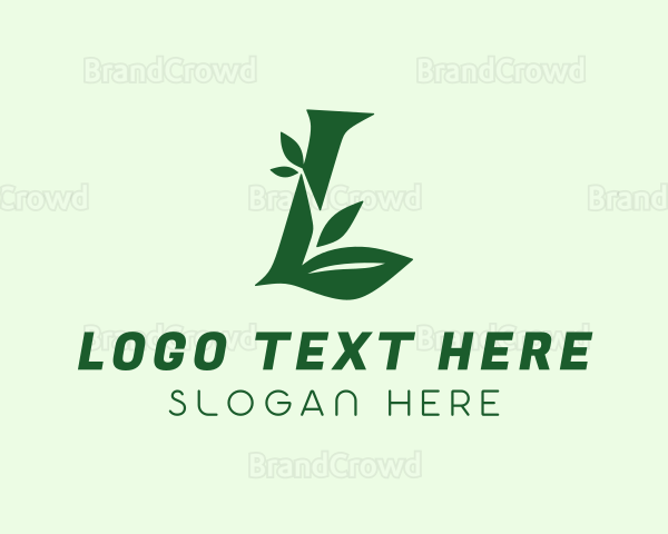 Herbal Leaf Letter L Logo