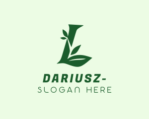 Herbal Leaf Letter L Logo