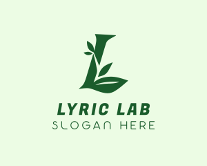 Herbal Leaf Letter L logo design