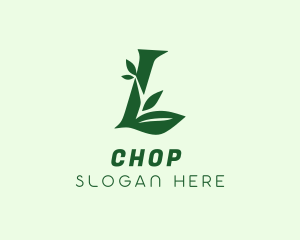 Green - Herbal Leaf Letter L logo design
