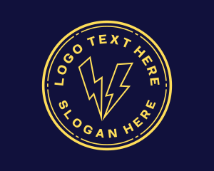 Lightning - Electric Power Charge logo design