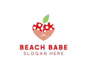 Red Bikini Peach logo design