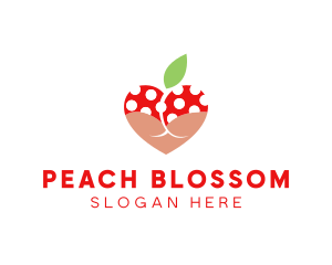 Peach - Red Bikini Peach logo design