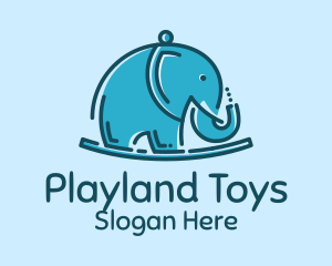 Toy - Blue Elephant Kids Toy logo design