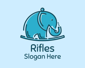 Blue Elephant Kids Toy logo design