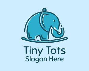 Babysitter - Blue Elephant Kids Toy logo design