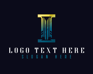 Corporation - Digital Network Letter I logo design