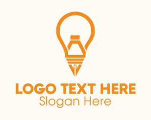 Orange Lightbulb Pen  Logo