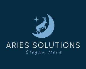 Aries - Blue Goat Moon logo design