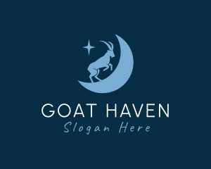 Blue Goat Moon logo design