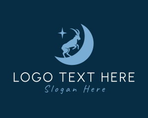 Outer Space - Blue Goat Moon logo design