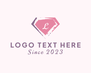 Gem - Diamond Fashion Watercolor Boutique logo design