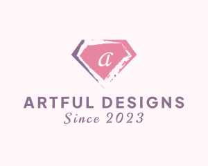 Diamond Fashion Watercolor Boutique logo design