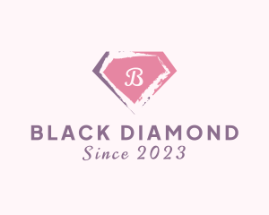 Diamond Fashion Watercolor Boutique logo design