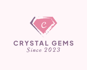 Diamond Fashion Watercolor Boutique logo design