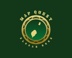 Sao Tome Principe Map logo design