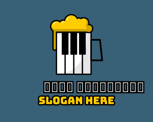 Distiller - Piano Beer Mug logo design