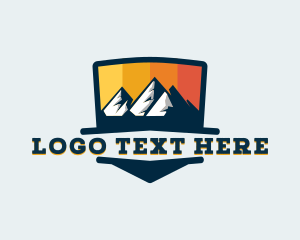 Hiker - Outdoor Adventure Mountain logo design