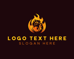 Steakhouse - Chicken Flame Barbecue logo design