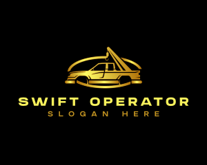 Operator - Towing Pickup Truck logo design