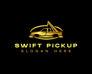 Pickup - Towing Pickup Truck logo design