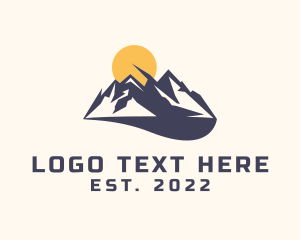 Traveler - Mountain Hiking Outdoor Travel logo design