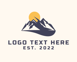 Hiking - Mountain Hiking Outdoor Travel logo design