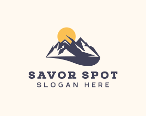 Mountain Hiking Outdoor Travel logo design