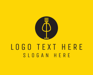 Black And Yellow - Wine Bar Restaurant Food logo design
