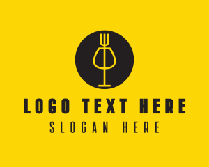 Wine Bar Restaurant Food logo design