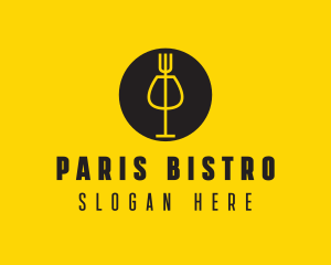 Wine Bar Restaurant Food logo design