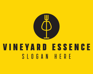 Wine Bar Restaurant Food logo design