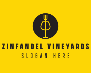 Wine Bar Restaurant Food logo design