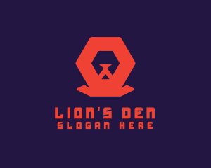 Geometric Lion Mane logo design