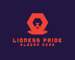 Lioness - Geometric Lion Mane logo design