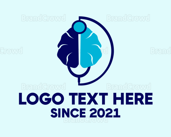 Brain Neurology Doctor Logo