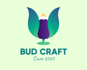 Bud - Flower Bud Dress logo design