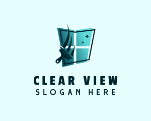 Window Cleaning Squeegee logo design