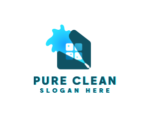 Disinfecting - Window Cleaner Spray logo design