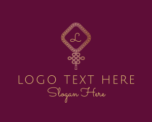 Charm - Gold Chinese Lantern logo design