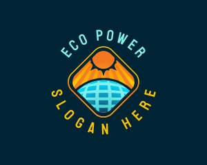 Renewable Energy - Renewable Solar Power logo design