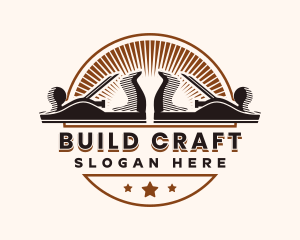 Carpenter Planer Badge logo design