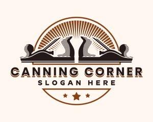 Carpenter Planer Badge logo design