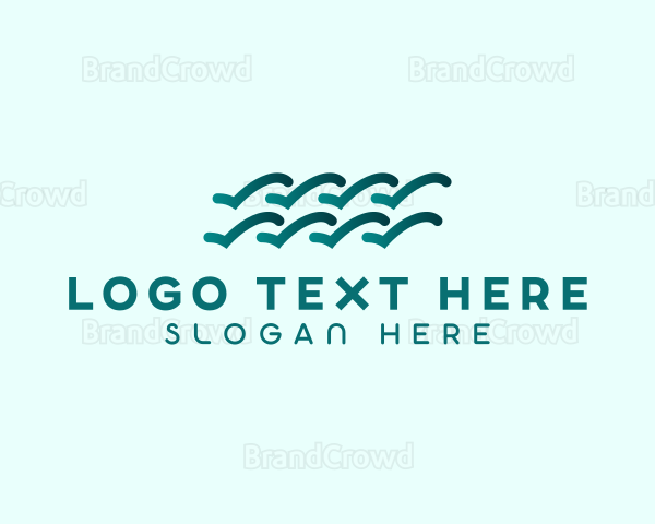 Water Wave Pattern Logo