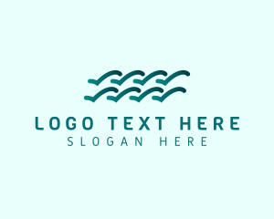 Manufacturing - Marketing Wave Pattern logo design