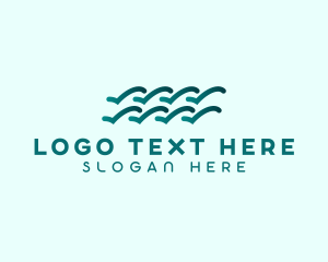 Firm - Water Wave Pattern logo design