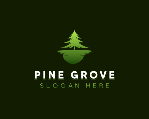 Nature Pine Tree Forest  logo design