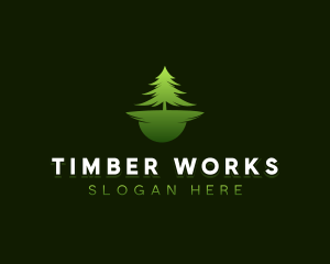 Nature Pine Tree Forest  logo design