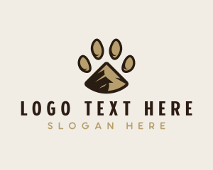 Veterinary - Paw Print Mountain logo design