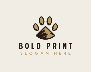 Paw Print Mountain logo design